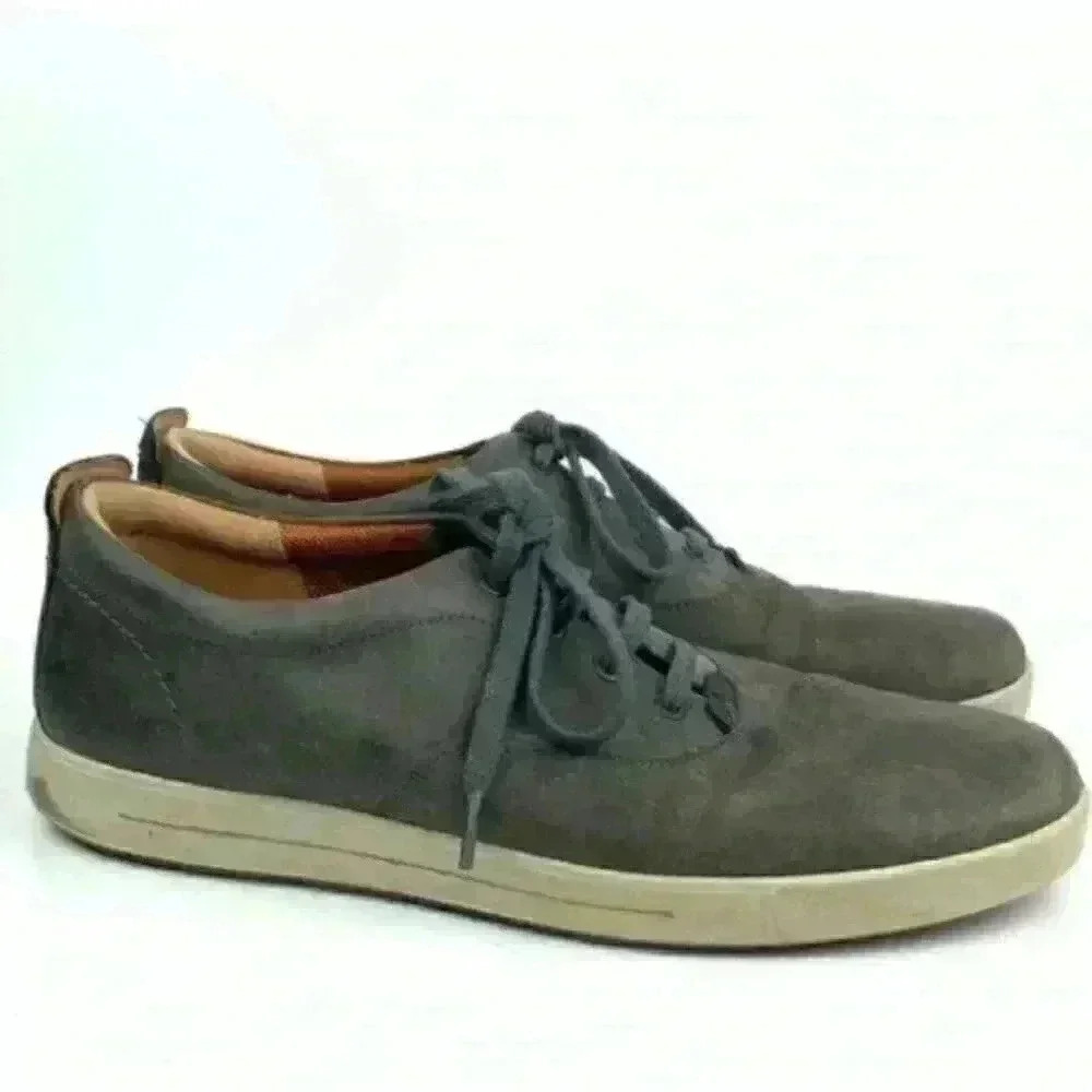 Ecco men sneakers sz 46 12-12.5 leather distressed
